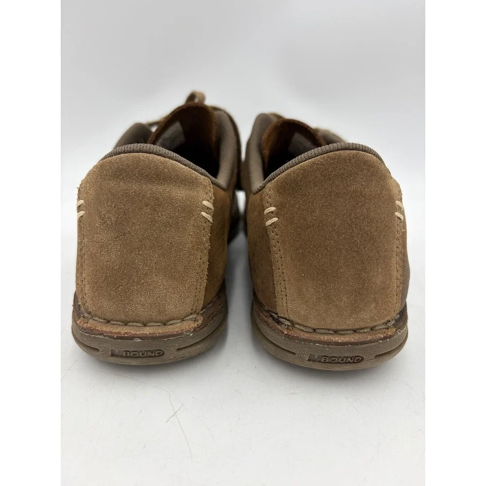 Merrell Bask Lace Shoes Moss Men 9‎ Moc Toe Brown Leather Comfort Lace Up J21981